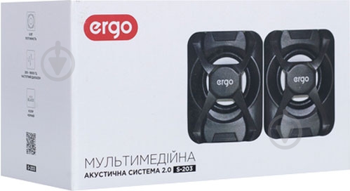 Акустическая система Ergo S-203 2.0 black - фото 7 Акустическая система Ergo S-203 2.0 black - фото 7