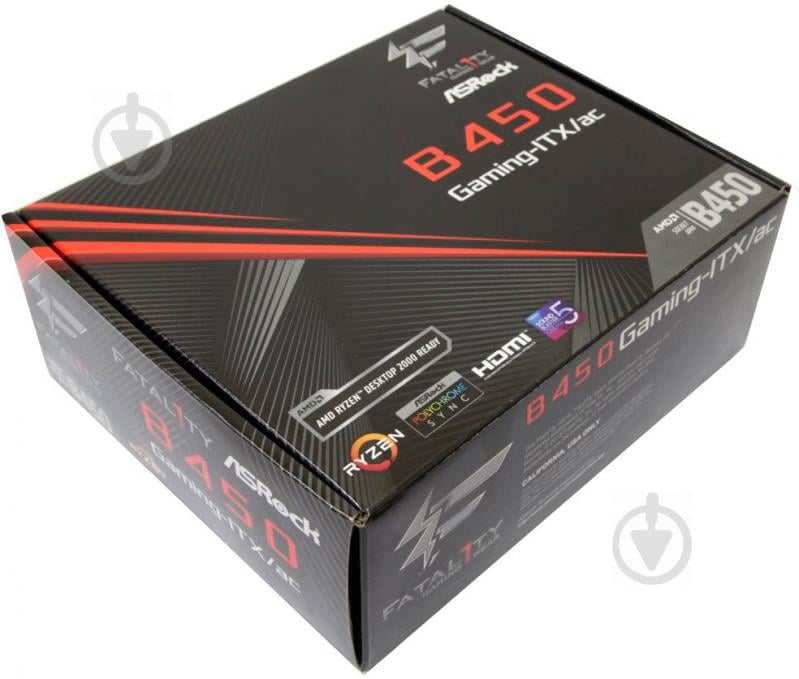 Материнська плата ASRock Fatal1ty B450 Gaming-ITX/ac (Socket AM4, AMD B450, mini ITX) - фото 20