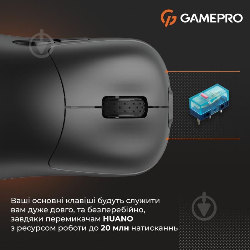 Мишка бездротова GamePro black (GM990B) - фото 14