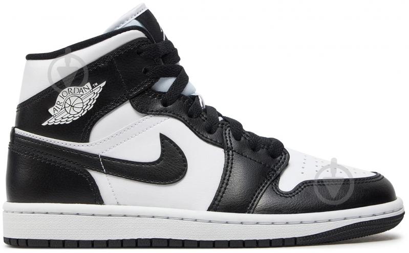 Кроссовки женские демисезонные Jordan AIR JORDAN 1 MID DV0991-101 р.37,5 черно-белые - фото 1