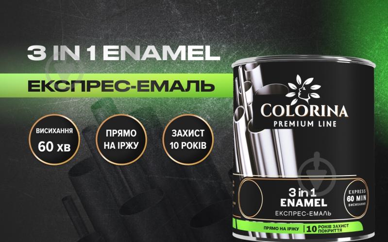 Грунт-эмаль COLORINA Enamel 3 in 1 серый мат 0,75 л - фото 3