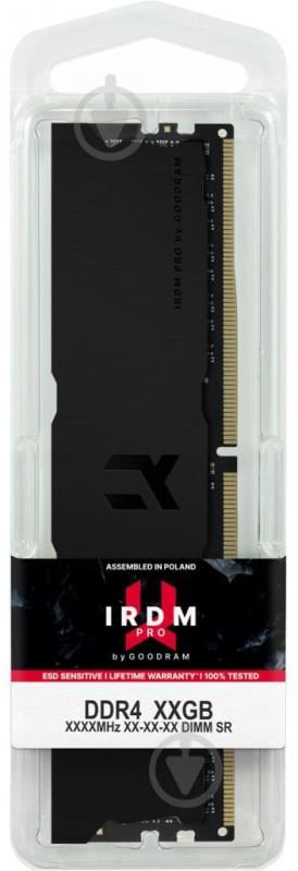 Оперативная память Goodram DDR4 SDRAM 16 GB (1x16GB) 3600 MHz (IRP-K3600D4V64L18/16G) Iridium Pro Deep Black - фото 3