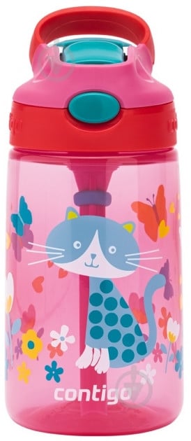 Бутылка для воды Contigo детская 0.42 л 2116113 Gizmo Flip Pink - фото 1