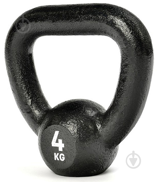 Гиря Reebok Kettlebell RSWT-12304 4 кг чорний - фото 1