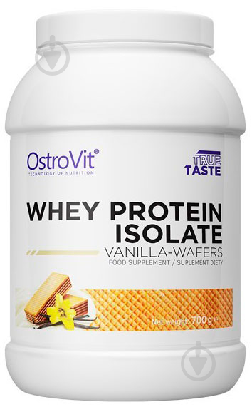 Протеин Ostrovit Whey Protein Isolat ванильные вафли 700 г - фото 1