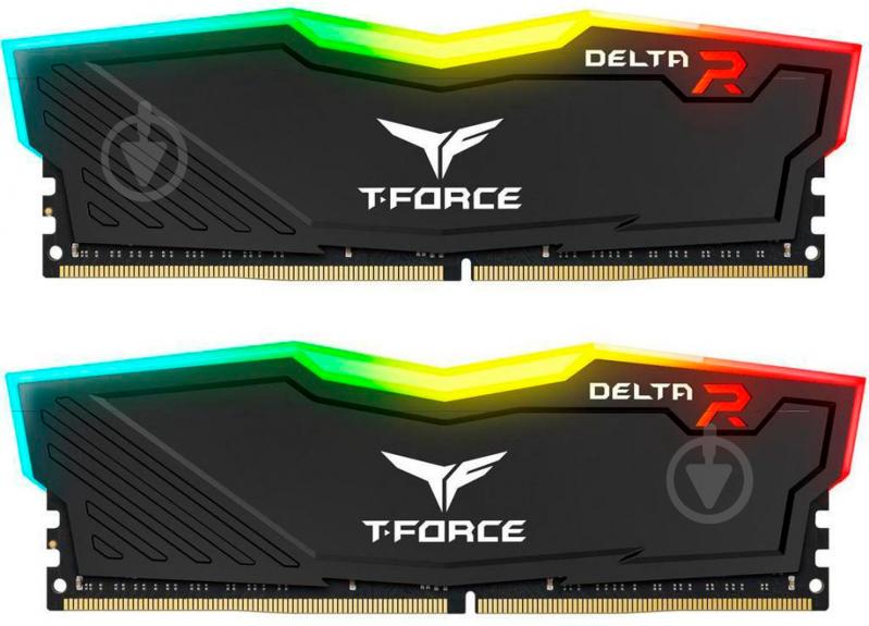 Оперативная память Team DDR4 SDRAM 16 GB (2x8GB) 3200 MHz (TF3D416G3200HC16CDC01) T-Force Delta Black RGB - фото 1