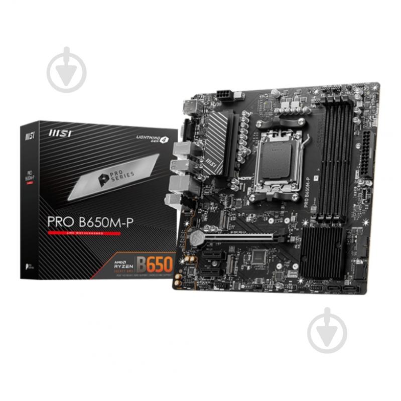 Материнська плата MSI PRO B650M-P (Socket AM5, AMD B650, micro ATX) - фото 5 Материнська плата MSI PRO B650M-P (Socket AM5, AMD B650, micro ATX) - фото 5