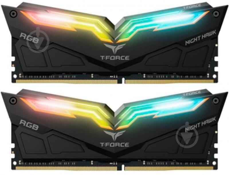 Оперативна пам'ять Team DDR4 SDRAM 16 GB (2x8GB) 3200 MHz (TF1D416G3200HC16CDC01) T-Force Night Hawk Black RGB - фото 1