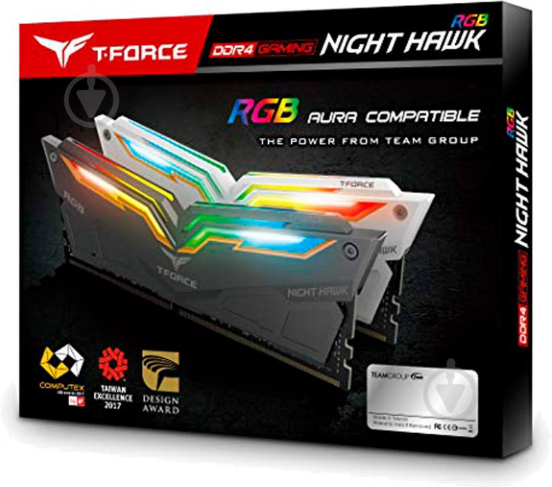 Оперативна пам'ять Team DDR4 SDRAM 16 GB (2x8GB) 3200 MHz (TF1D416G3200HC16CDC01) T-Force Night Hawk Black RGB - фото 4