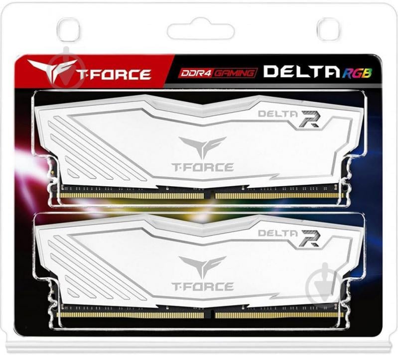 Оперативная память Team DDR4 SDRAM 16 GB (2x8GB) 3600 MHz (TF4D416G3600HC18JDC01) T-Force Delta White RGB - фото 2