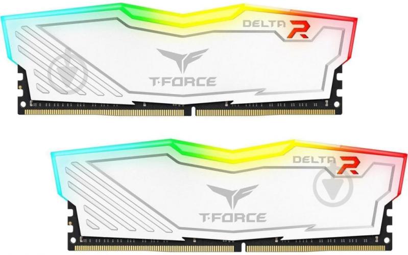 Оперативная память Team DDR4 SDRAM 16 GB (2x8GB) 3600 MHz (TF4D416G3600HC18JDC01) T-Force Delta White RGB - фото 1