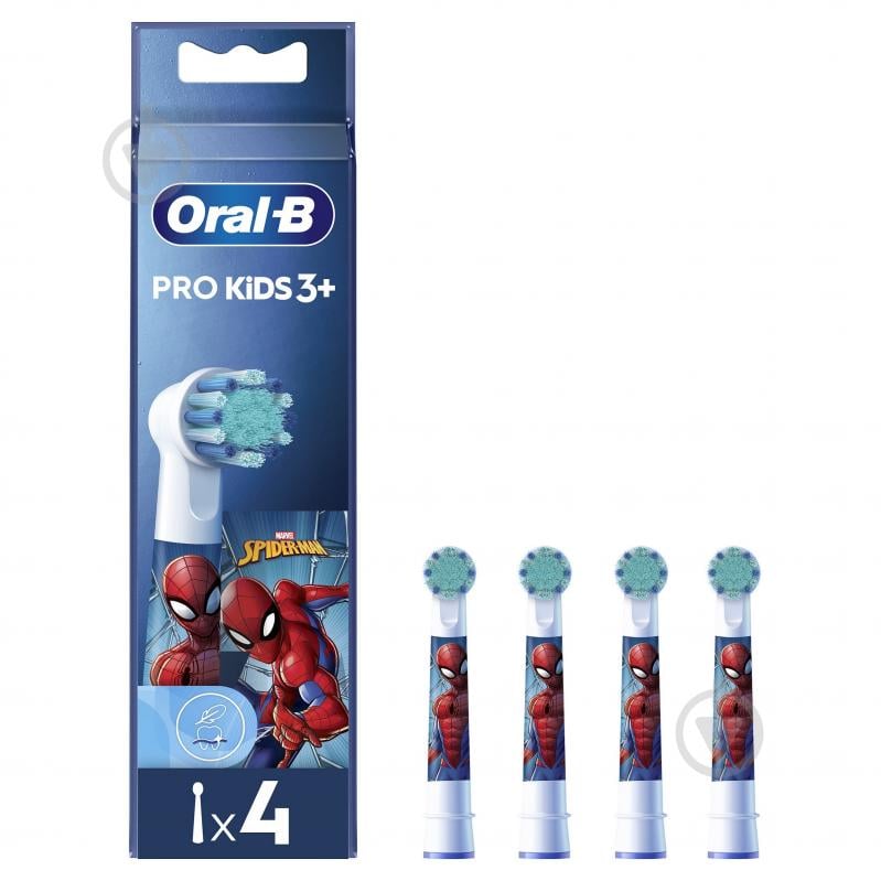 Насадки для электрической зубной щетки Oral-B Kids Человек-паук 4 шт - фото 1