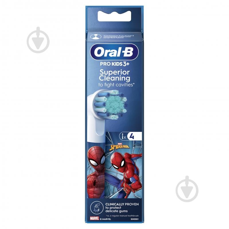 Насадки для электрической зубной щетки Oral-B Kids Человек-паук 4 шт - фото 2