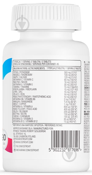 Вітамінно-мінеральний комплекс Ostrovit Vit&Min FORTE 90 шт./уп. - фото 2