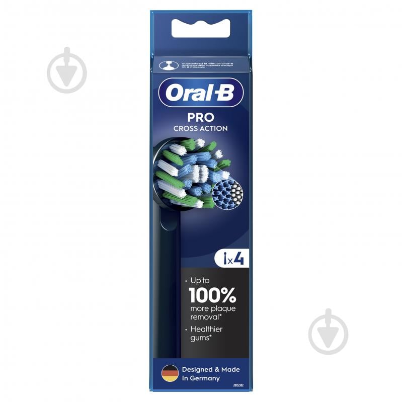 Насадки для электрической зубной щетки Oral-B Pro Cross Action Черные 4 шт - фото 2