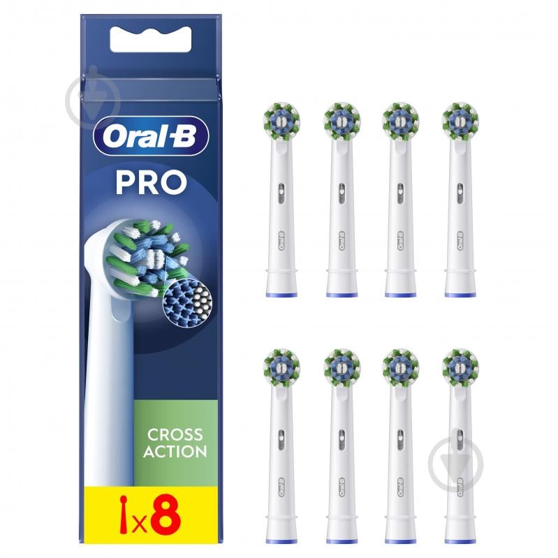 Насадки для електричної зубної щітки Oral-B Pro Cross Action 8 шт - фото 1