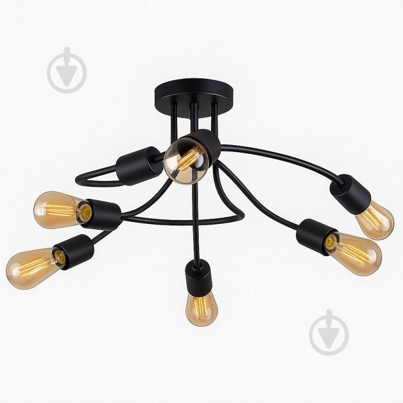 Люстра TK Lighting FADO 2584 6x15 Вт E27 чорний - фото 1