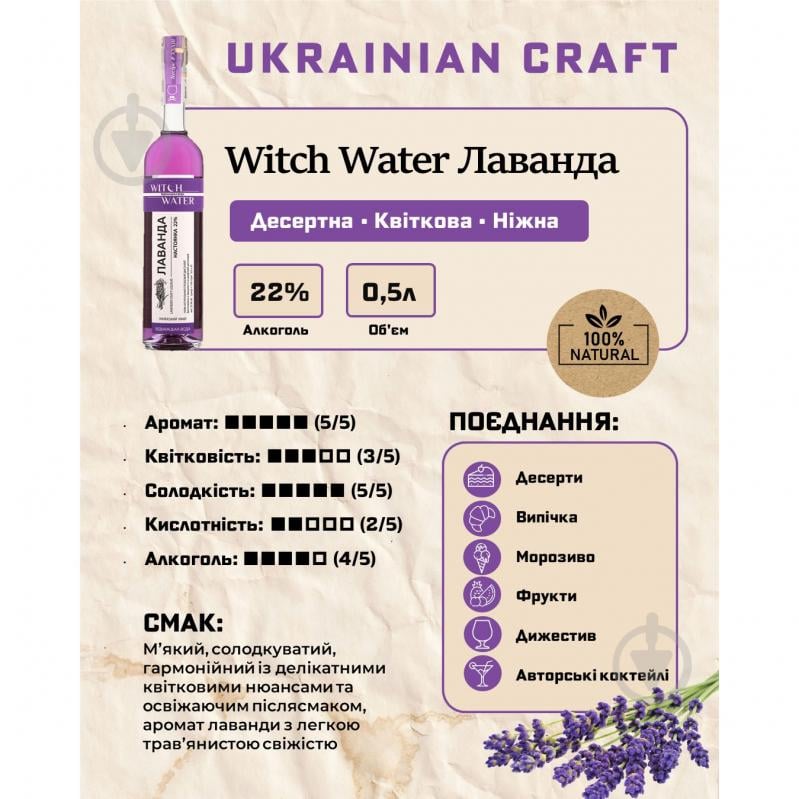 Настоянка Witch Water Лаванда 0,5 л - фото 2 Настоянка Witch Water Лаванда 0,5 л - фото 2