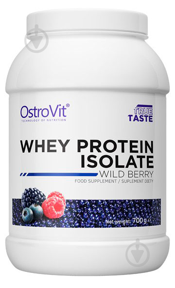 Протеин Ostrovit Whey Protein Isolat дикая ягода 700 г - фото 1