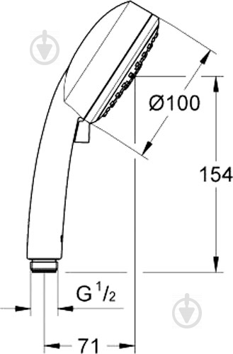 Ручной душ Grohe Vitalio Comfort 100 (26092000) - фото 4