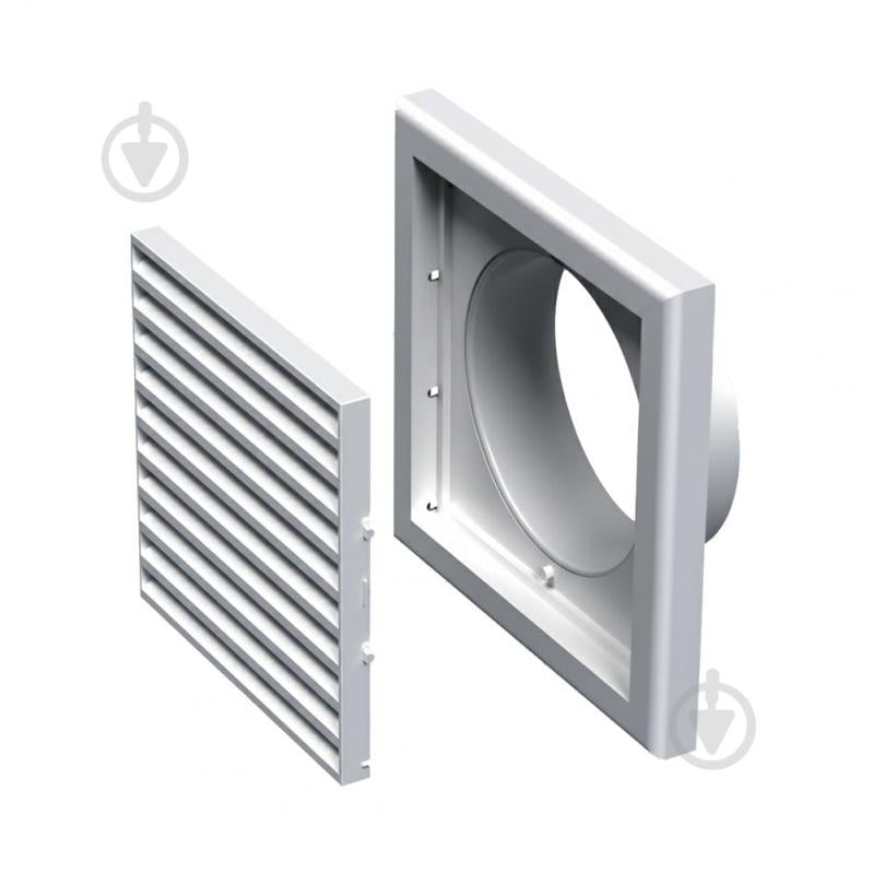 Решітка Вентс МВ 100В пластик білий - фото 1