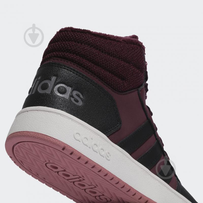 Ботинки Adidas HOOPS 2.0 MID EE7877 р.41 1/3 бордовый - фото 8