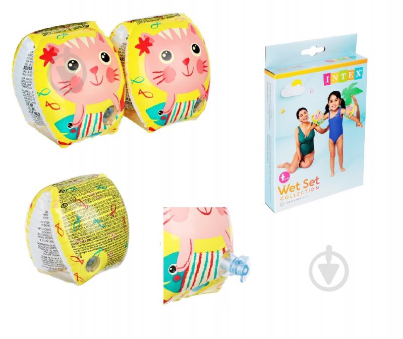 Нарукавники Intex Happy Kitten 20х15 см 56665 - фото 1 Нарукавники Intex Happy Kitten 20х15 см 56665 - фото 1