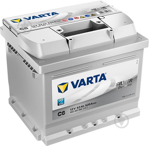 Акумулятор автомобільний Varta Silver Dynamic C6 52Ah 520A 12V 552401052 «+» праворуч (552401052) - фото 1