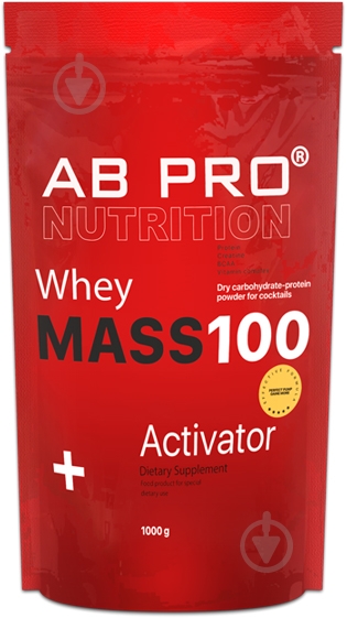 ᐉ Гейнер MASS 100+ Whey Activator AB PRO Полуниця 1 кг • Краща ціна в ...