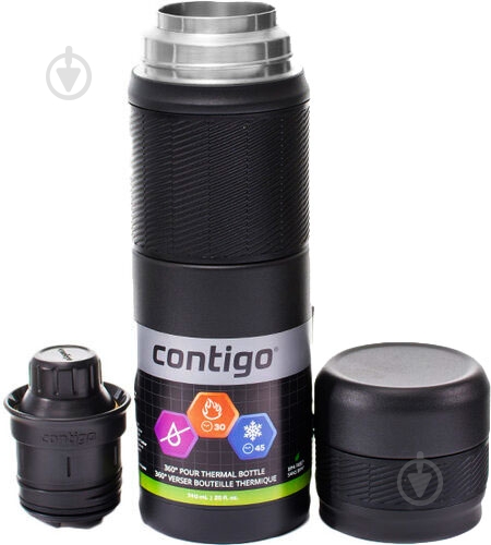 Термос Contigo Thermal Bottle 740 мл black 2095794 (6800300) - фото 9
