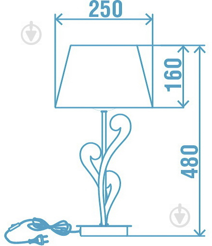 Настільна лампа декоративна Victoria Lighting 1x60 Вт E27 хром/золото Vincenza/TL1 - фото 2