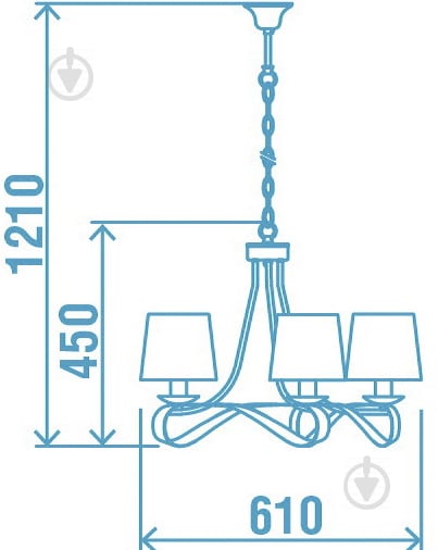 Люстра підвісна Victoria Lighting 5xE14 хром/срібло Kamelia/SP5 - фото 2