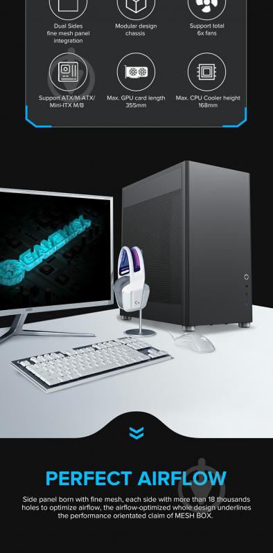 Корпус GameMax MeshBox Black - фото 27 Корпус GameMax MeshBox Black - фото 27