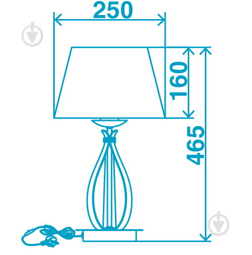 Настільна лампа декоративна Victoria Lighting 1x60 Вт E27 хром/золото Kamelia/TL1 - фото 2