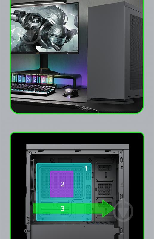 Корпус GameMax ini Tower M60 Black - фото 17