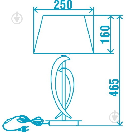 Настільна лампа декоративна Victoria Lighting 1x60 Вт E27 хром/срібло Sylvana/TL1 - фото 2