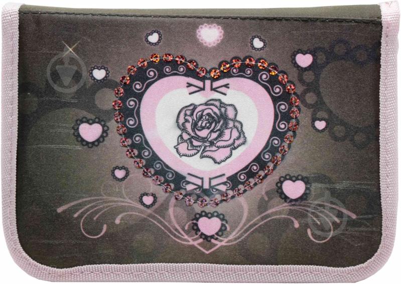 Пенал Сердце с наполнением Nota Bene черный с красным - фото 1