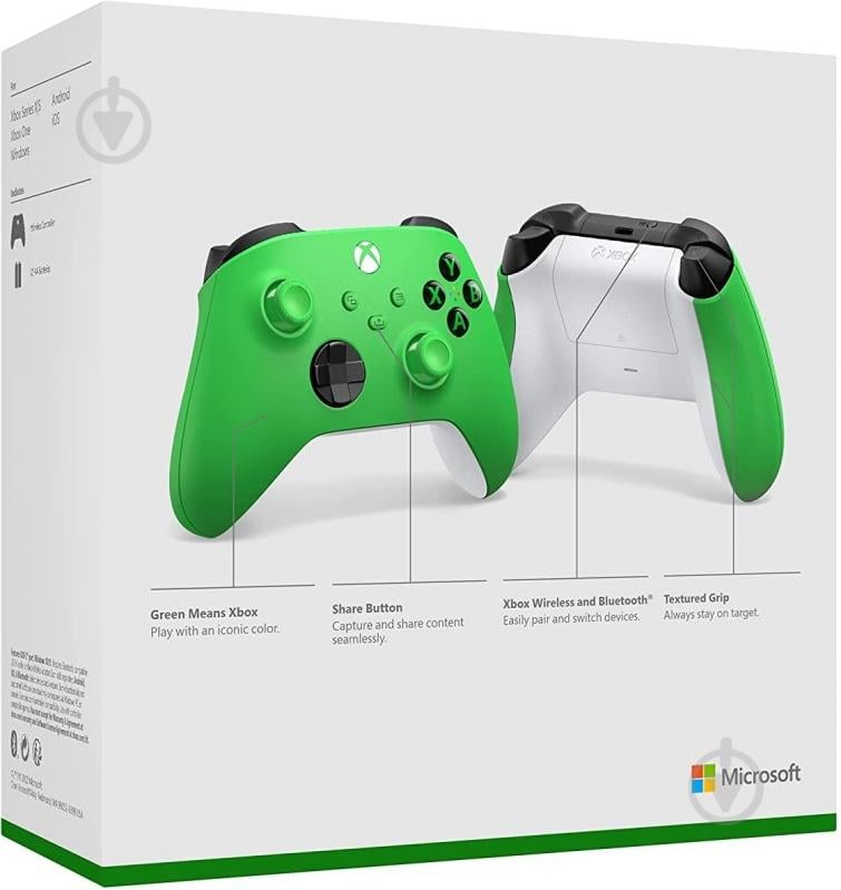 Геймпад Xbox Microsoft Wireless Controller Green New Edition - фото 8