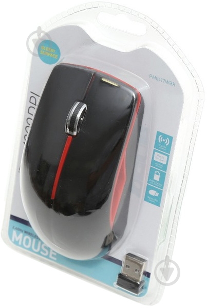 Мышка PLATINET Wireless PM0417WBR red - фото 3