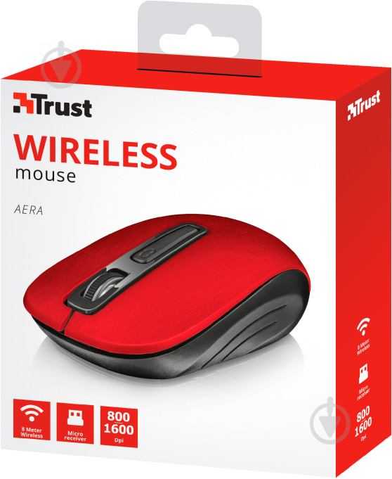 Мышь Trust Aera Wireless 22374 red (22374) - фото 6