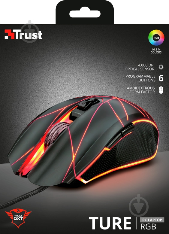 Мышь Trust GXT 160 Ture Illuminated Gaming 22332 (22332) - фото 9