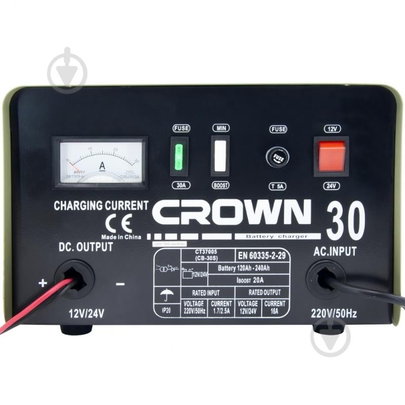 Зарядное устройство трансформаторное Crown 16 А 240 А/год (CT37005) - фото 2 Зарядное устройство трансформаторное Crown 16 А 240 А/год (CT37005) - фото 2