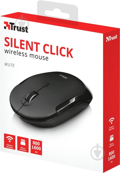 Мышь Trust Mute Silent Click Wireless 21833 (21833) - фото 7