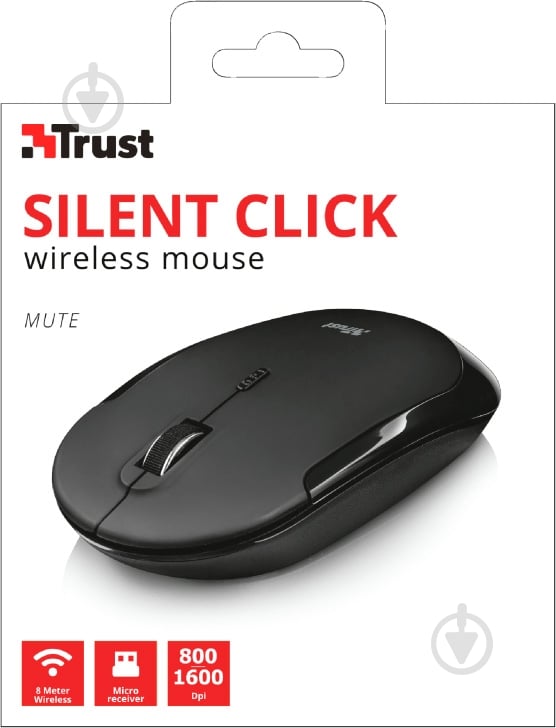 Мышь Trust Mute Silent Click Wireless 21833 (21833) - фото 6