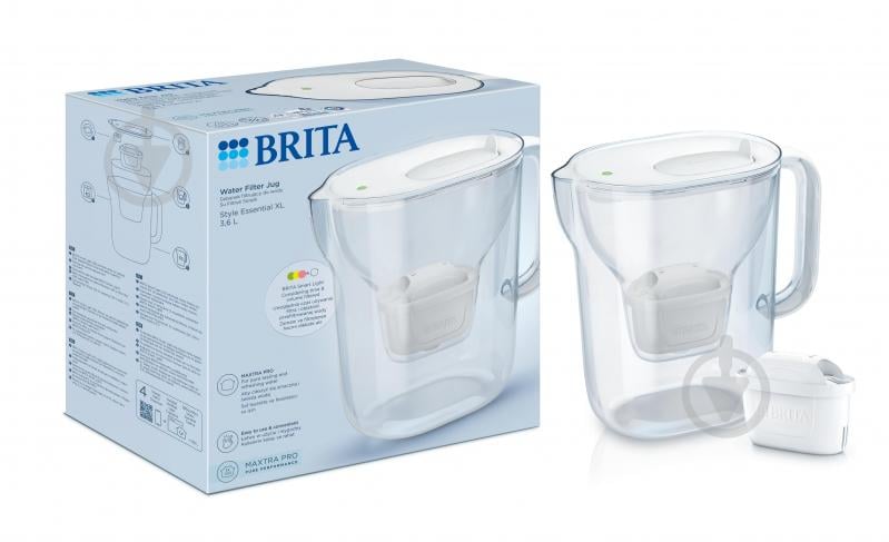 Фильтр-кувшин BRITA Style Essential XL Mxpro белый 1058045 - фото 1