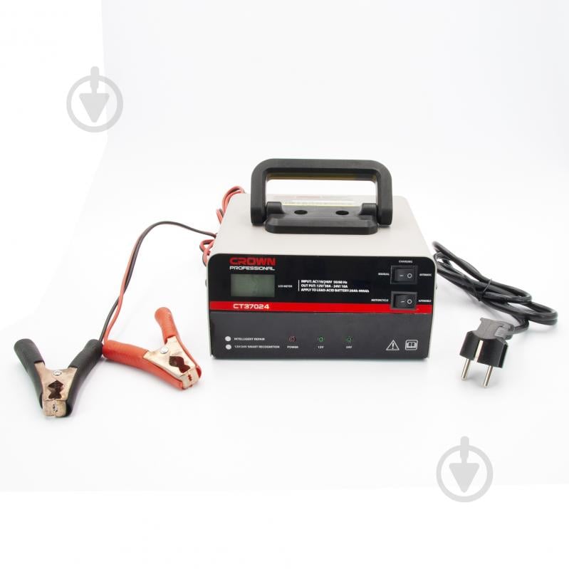 Зарядное устройство инверторное Crown 10 А 150 А/год (CT37024) - фото 1