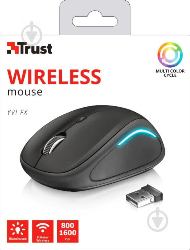 Миша Trust Yvi FX Wireless 22333 black (22333) - фото 7