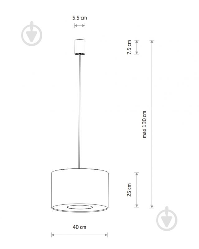 Люстра підвісна Nowodvorski Cedro 1x15 Вт E27 сірий 11664 - фото 14