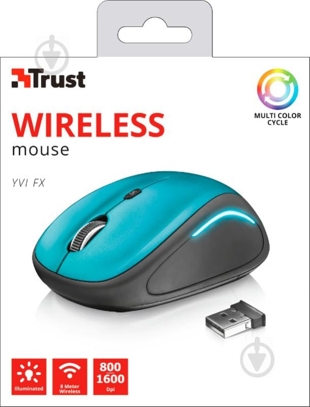 Миша Trust Yvi FX Wireless 22334 blue (22334) - фото 6