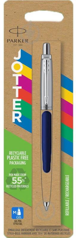 Ручка шариковая Parker Jotter Originals Navy Blue CT BP блистер 15 836 - фото 1